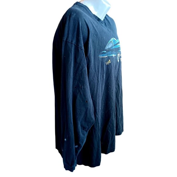 XL Vintage T-shirt Hot Rod & Custom Car Graphic Long Sleeve 1990's Distressed - Picture 4 of 9